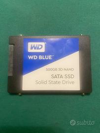 SSD 500GB WD Blue 3D NAND SATA 2.5" - Come nuovo