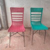 coppia sedia autentici da bar anni 70