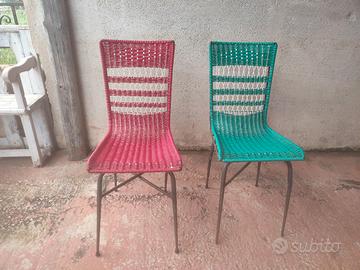 coppia sedia autentici da bar anni 70