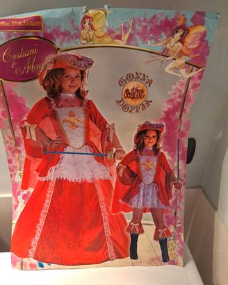 costume carnevale principessa moschetiere 