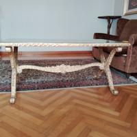 antico tavolino  rettangolare dorato