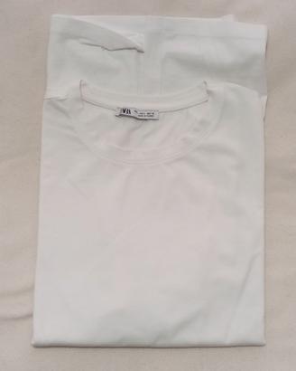 T-shirt bianca Zara taglia L