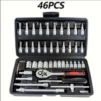 Set Attrezzi 46 Pezzi - NUOVO - Cricchetto e Busso