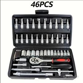 Set Attrezzi 46 Pezzi - NUOVO - Cricchetto e Busso