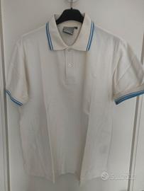 polo Diadora uomotg.M colore bianco bordi celesti 