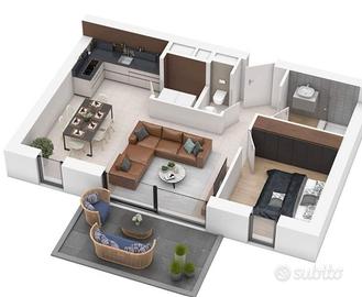 Ampio bilocale con BALCONE e CANTINA - Biassono