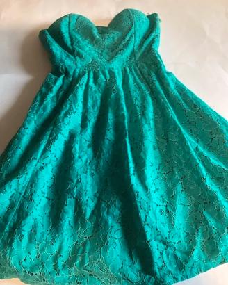 Vestito corto pizzo Tally Weijl verde