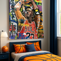 Quadro su tela Michael Jordan Pop art- 70x100 cm
