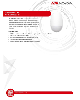 Hikvision Rilevatore Wireless Allarme AX PRO 868MH