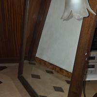 Specchio bagno 80 x 105 cornice in legno marrone s