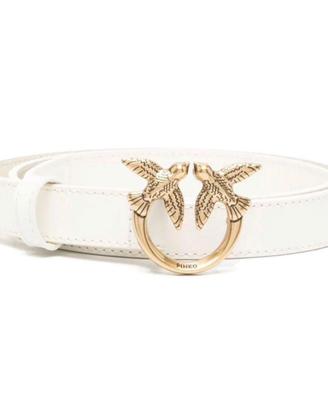 Cintura Pinko Love Birds nera con fibbia oro