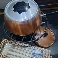 Set fonduta Spring Switzerland vintage   rame.   