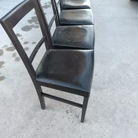 sedie in legno e pelle da antiquariato 
