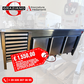 TAVOLO BANCO INOX PASTICCERIA accessoriato