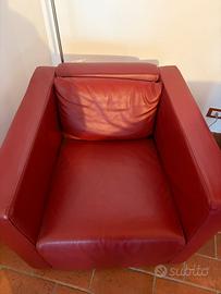 Poltrona in pelle