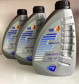 3 confezioni olio Q8 5w30 élite c2/c3