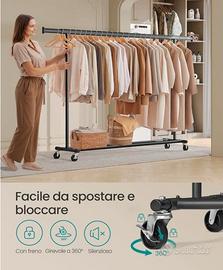 Porta abiti  con Ruote, Appendiabiti con Ruote