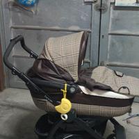 TRIO PASSEGGINO PEG PEREGO CON BASE AUTO IN PELLE