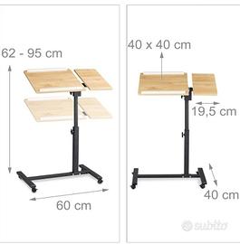 scrivania con rotelle