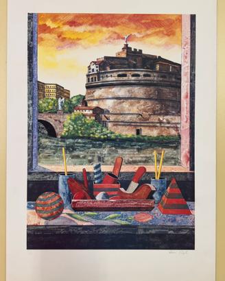 Quadro serigrafia Tonino Caputo 50x70cm Roma