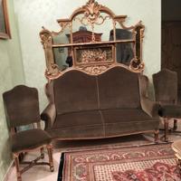 Salotto nobilare riccamente lavorato fine 800