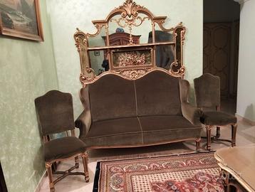 Salotto nobilare riccamente lavorato fine 800