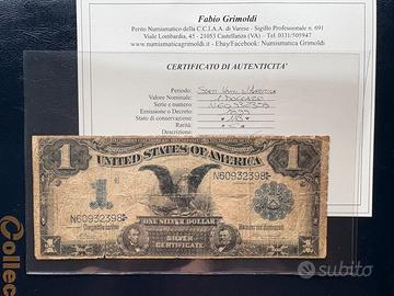 Banconota 1 dollaro " black eagle" 1899 periziata