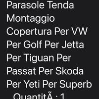 Tenda paradole tettuccio