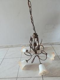 lampadario Arte povera 5 luci