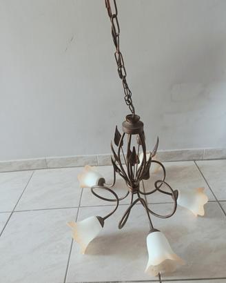 lampadario Arte povera 5 luci