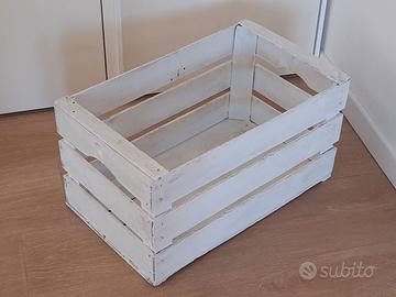 Cassetta frutta legno bianca