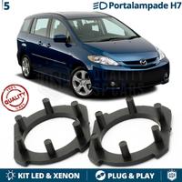 COPPIA ADATTATORI montaggio KIT LED H7 per Mazda 5
