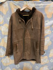 Giacca Vintage in Vera Pelle Camoscio Shearling