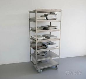 Carrello scaffalatura a 7 ripiani per ristoranti