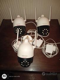tre telecamere wireless 