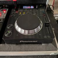 cdj 350 più mixer e flycase