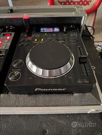 cdj 350 più mixer e flycase