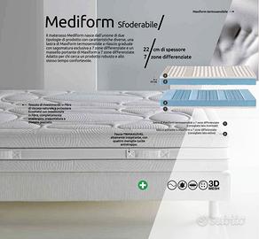 MATERASSO NUOVO  SFODERABILE 120 X 200 H 22CM