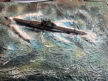 Diorama marino con U boot type VII