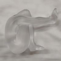 Statuetta Lalique France Cristallo Nudo con gamba
