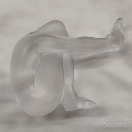 Statuetta Lalique France Cristallo Nudo con gamba