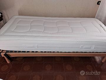 Letto motorizzato con rete e materasso nuovi