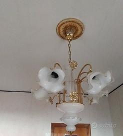 Lampadario vintage a 5 braccia