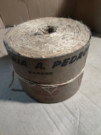 Vecchia bobina spago sisal, filato anni 70 80