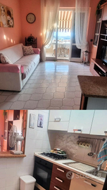 Trilocale arredato con giardino e vista mare