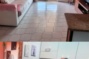 Trilocale arredato con giardino e vista mare