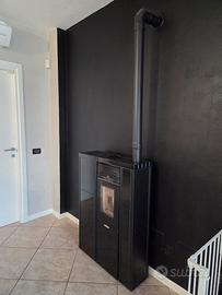 Stufa pellet Ravelli Olivia in ceramica nera