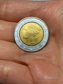 Moneta 500 Lire Italiana 1987 Quirinale