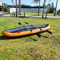 canoa 2 posti con tubolari telati