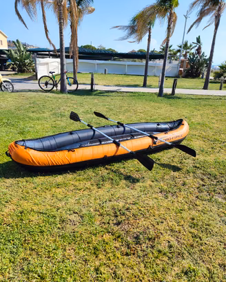 canoa 2 posti con tubolari telati